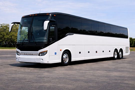 56-passenger charter bus available for charter in Jeffersonville, OH